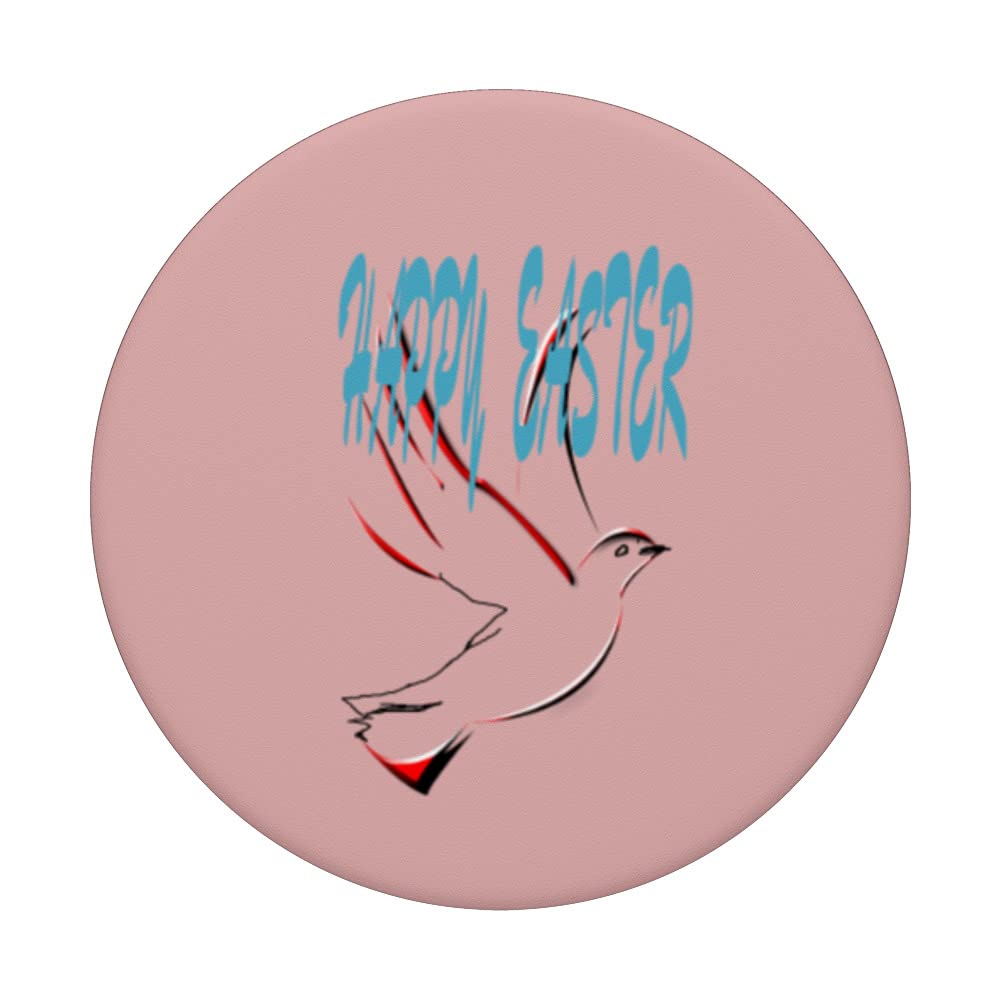 Happy Easter PopSockets Swappable PopGrip, Black - Image 3