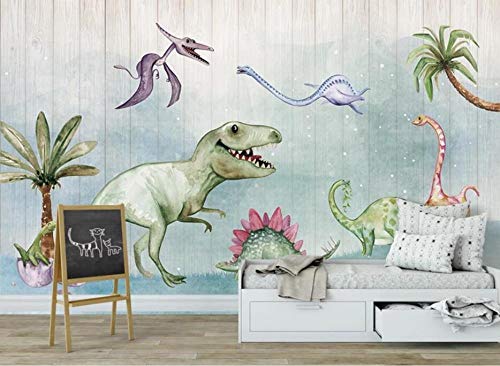 Papier peint mural dinosaure 3D pour transformer un mur blanc en décor géant