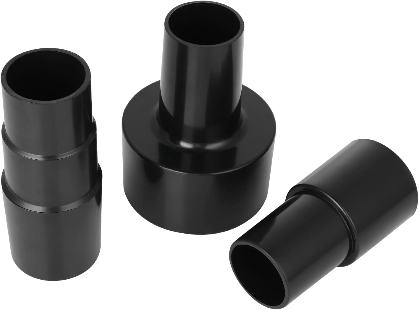 Grevosea 3-Piece Vacuum Hose Adapter Kit - Universal Connector, 2-1/2 Inch to 1-1/4 Inch, 1-1/2 Inch to 1-3/8 Inch, Wet & Dry Vacuum Compatible