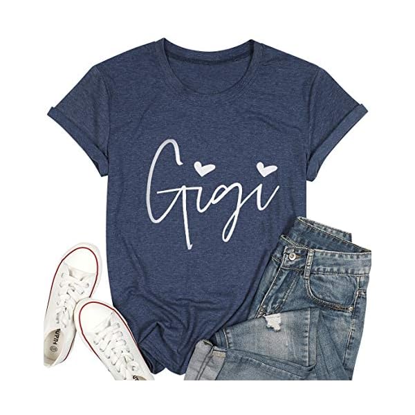 Gigi-Shirts-for-Grandma-Women-Gigi-Heart-Graphic-Tshirts-Tops-Letter-Printed-Short-Sleeve-Mimi-Tees-Shirt Gigi Shirts for Grandma Women Gigi Heart Graphic Tshirts Tops Letter Printed Short Sleeve Mimi Tees Shirt (Dark Blue, X-Large)