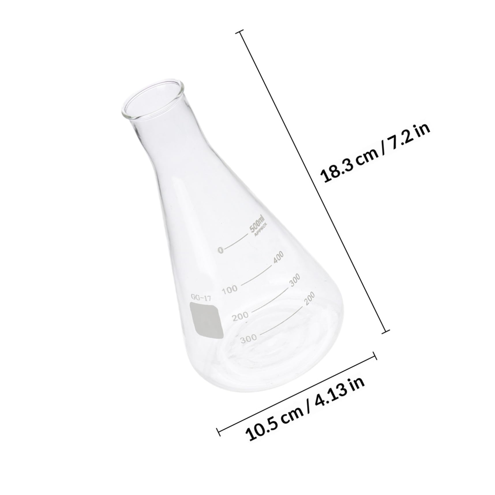 CHILDWEET Juego de 4 Matraces Cónicos de Vidrio Borosilicato Espesado para Laboratorio Capacidad Estándar, Seguros al Calentar, Ideales para Experimentos en Clase de Química