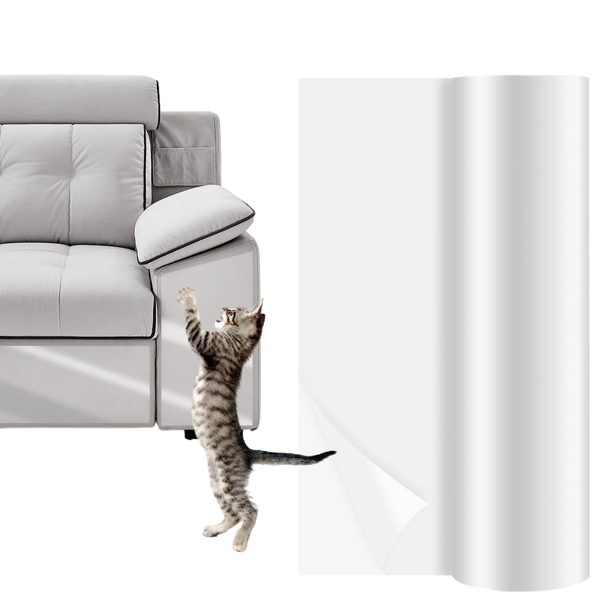 Tappetino Antigraffio Per Gatti 200x40cm Autoadesivo - Protezione Per Divani, Porte E Mobili - Foto 11