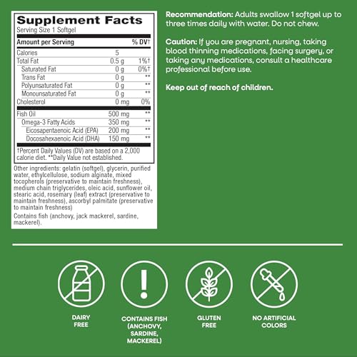 Nature's Way Super Fisol Fish Oil Softgels, Omega-3 Supplement, 180 ct - image 7