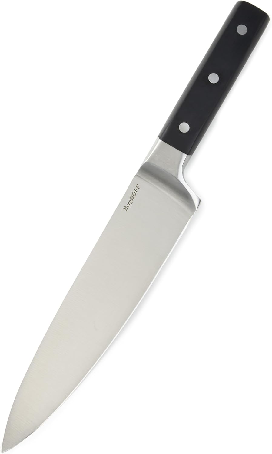 Berghoff DiNA Gene Stainless Steel Chef's Knife 8in with Triple Rivets Handle Sharp Wide Blade for Paring Cutting Slicing Fruits Vegetables Meat Fish Well Balanced, 20 cm