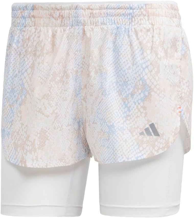 adidas womens Run Fast Two-in-one Shorts