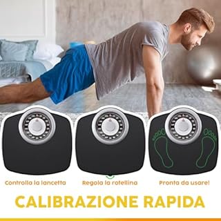 Zeno A25 Bilancia per Peso Corporeo - Fino a 180 KG - Quadrante Da 5,3” SU Piattaforma 31x30cm - Superficie in Gomma Antiscivolo - Bilancia Da Bagno Analogica Ad Precisione - 20 Anni DI Garanzia