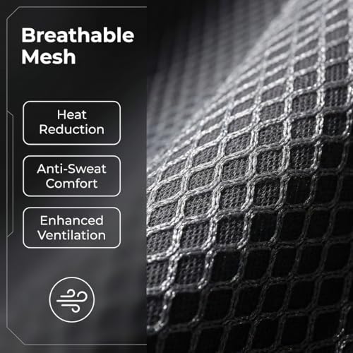Vyonix Beaded Car Seat Cover – Wooden Bead Massage Support with Breathable Cooling Mesh – Universal Fit for Sedan, SUV & Truck (1 Pack, Royal Black)