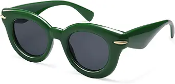 Cute Round Sunglasses for Women Men Trendy Chunky Thick Inflated Shades AP3695