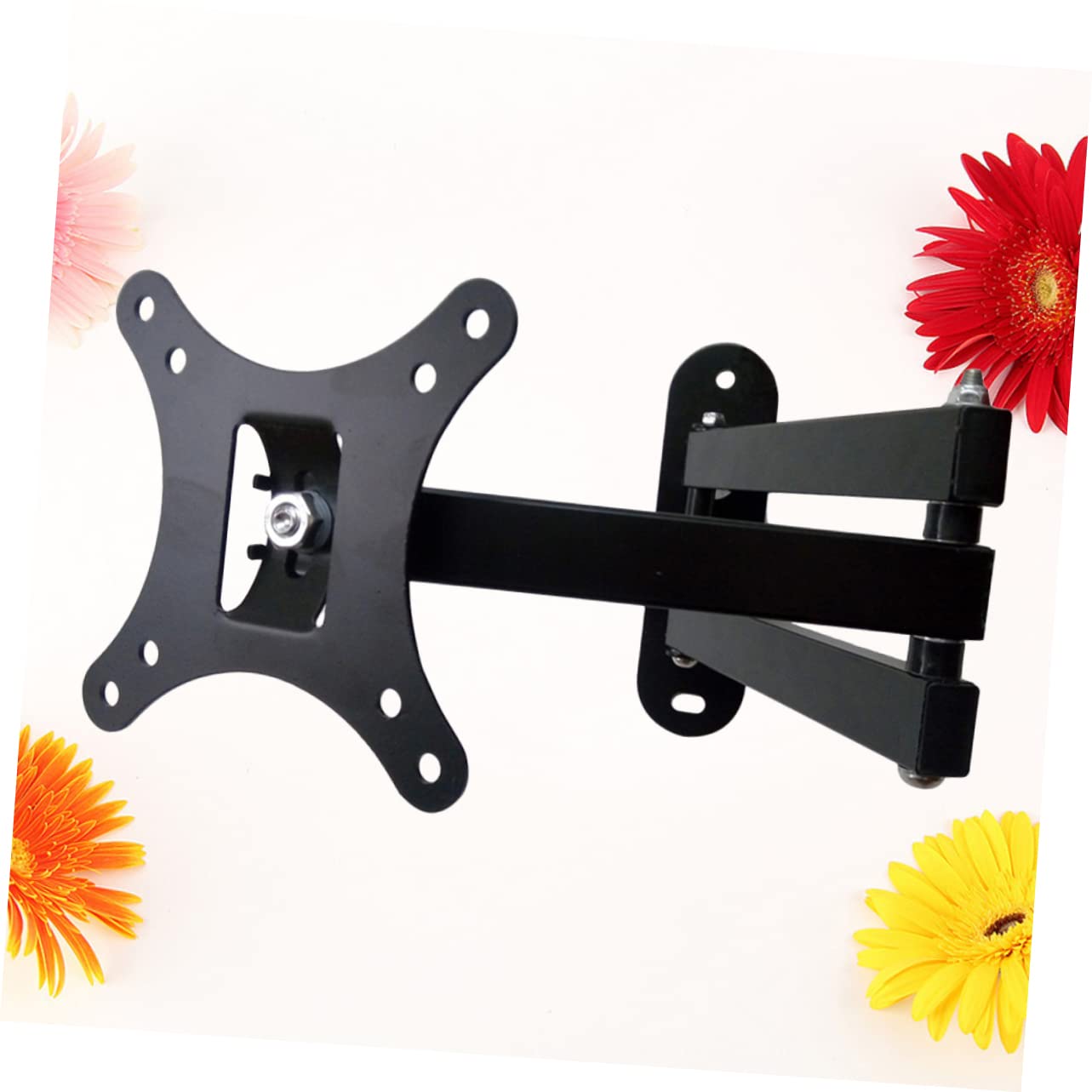 Supporto Tv da Parete Fisso per Monitor LED 15-27 Pollici | Angolo Inclinazione 15°, Portata 10kg, Metallo Nero, per Ambienti Commerciali e Intrattenimento