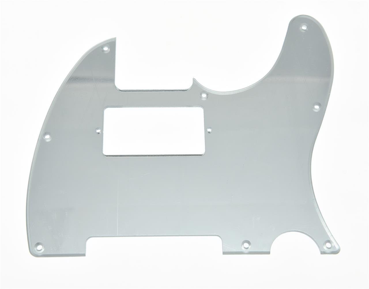 KAISH 8 Hole Tele Guitar Humbucker Pick Guard TL Pickguard for Telecaster/Tele Made in USA/Mexico Silver Mirror