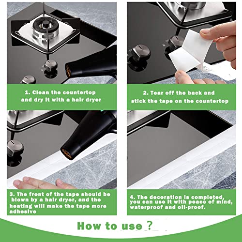 DSITNDAM 2 Stück Wasserdichtes Dichtungsband,Weißer Selbstklebender Silikon-Zierstreifen,Wannendichtband,Weichsockelleiste Selbstklebend,Kantendekorleiste für Duschen,Ecken,Waschbecken