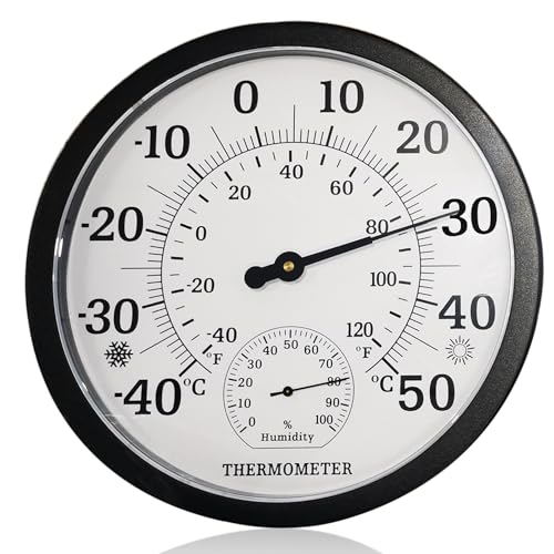 Termometro Da Esterno Grande 380 Mm - Per Giardino, Serra O Interni, Grigio - Foto 5