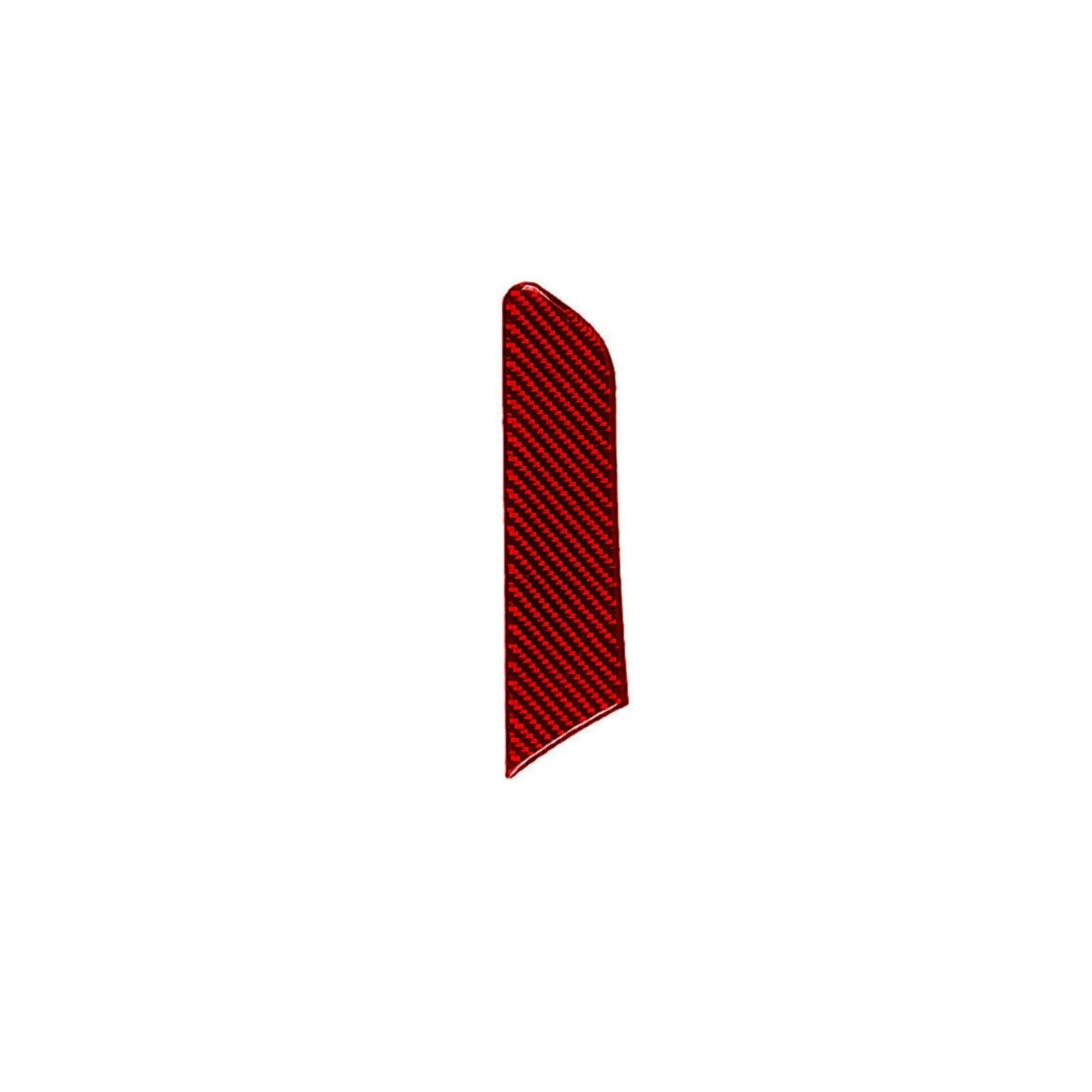 Wykończenie ramy 2x Naklejka Na Panel Przednich Drzwi Z Włókna Węglowego, Tapicerka Do Tacoma 2016-22 Red