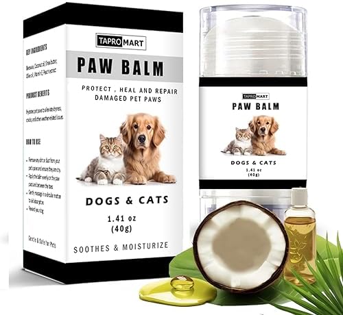Natural Lick Safe Dog Paw Balm Stick | Puppy Essentials | Gifts for Dog Winter Dry Cracked Dog Paws | Dog Nose Balm | Dogs/Cats | Iron Paws | baume Pour pattes de Chien (1.41oz/40g)