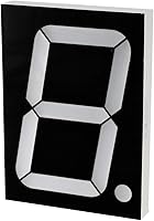 Vista 2 de uxcell Common Anode 10 Pin 1 Bit 7 Segment Display 4.8 x 3.54 x 0.59 Inch 4" Red LED Display Digital Tube