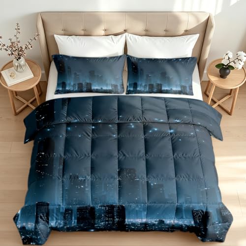 Image of Super King Coverless Duvet All Season Reversible City