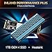 INLAND 1TB Gaming Performance Plus NVMe Internal Gaming SSD Solid State Drive with Heatsink Optimized for PS5 - Gen4 PCIe, M.2 2280, DRAM Cache, 176-Layer TLC 3D NAND Flash, Up to 7000MB/s
