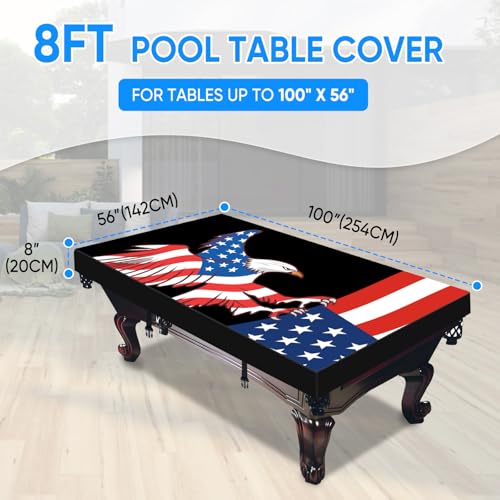 NEVERLAND Pool Table Cover 8feet - Waterproof & Dustproof - Indoor & Outdoor, Oxford Cloth Scratch-Resistant Billiard Table Covers