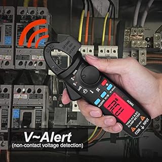 BSIDE ACM91 Pinza Amperometrica AC DC 1mA Multimetro Digitale TRMS a Pinza 6000 Conteggi Auto Range Tester di Tensione Continuità Temperatura Resistenza Capacità NCV Tester per Dispersione Elettrica