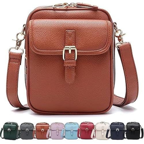 Leather Crossbody Bag for Women with Anti-Theft Features