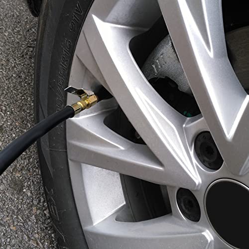 2 Pcs Brass Locking Tire Air Chuck With Standard Tire Valve Thread, Tire Inflator Hose Adapter For Twist On Convert To Lock On Connection, Air Compressor Pump Clip On Tire Chucks Without Air Leakage #TOP5