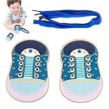 Schnürung Schuhspielzeug - Kleinkinder Skill Builder, Kindertraining Spiel | Holzmontessori -Aktivitätsbehörde, frühes Geschicklichkeitspraxis -Tool, interaktive Feinmotorik, kreative Bildungsressourc