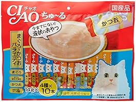チャオ (CIAO) 猫用おやつ ちゅ~る まぐろ・かつおバラエティ 14g×40本入