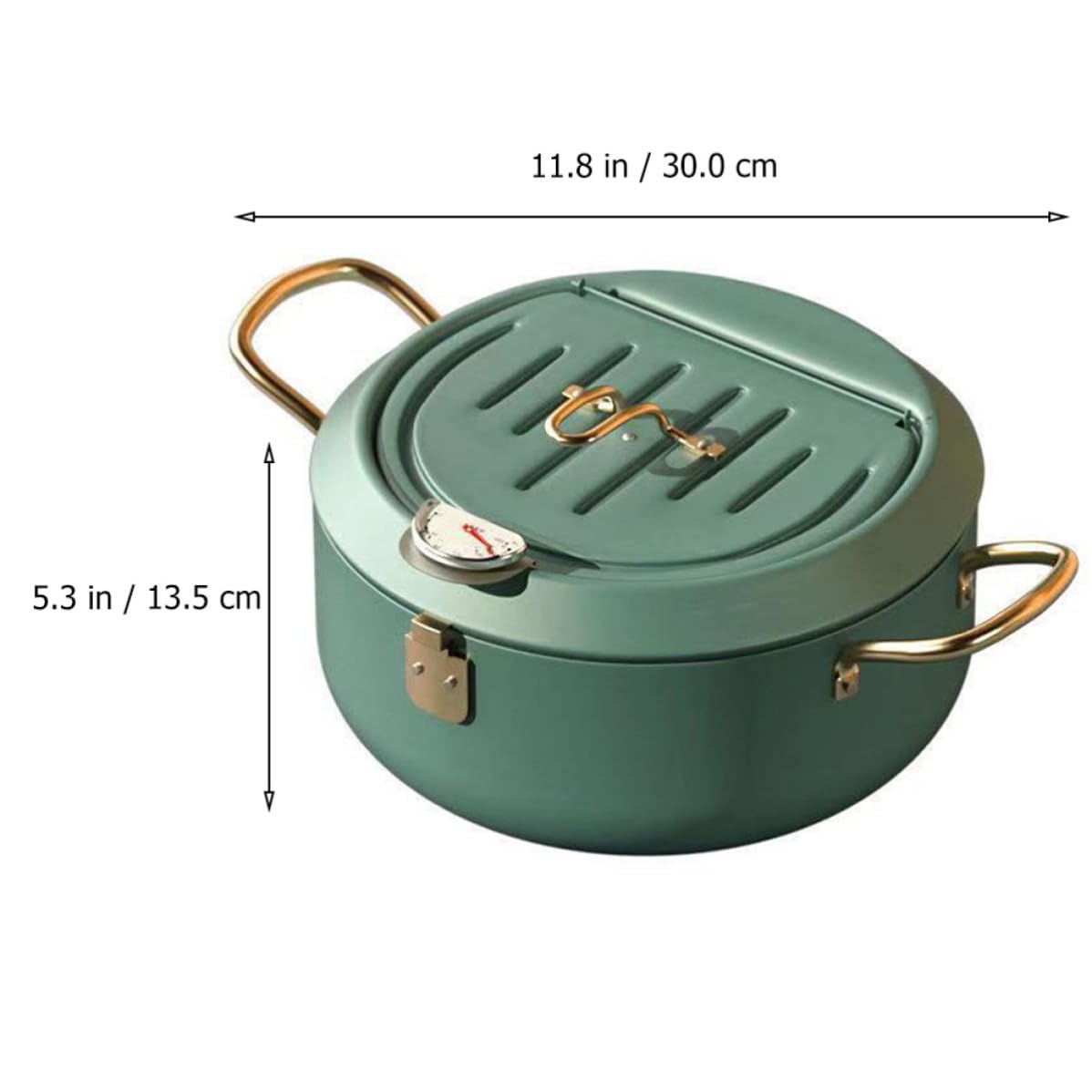 Acciaio al Carbonio Pentole Mini Verde, per Friggere Profonda