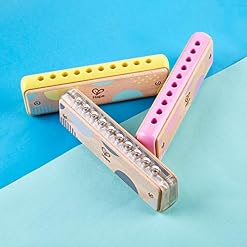Hape Blues Harmonica | 10 Hole Wooden Musical Instrument Toy for Kids, Pink (E8918) - Les Beatles, Paul McCartney, John Lennon, RIngo Starr, George Harrison Hape Blues Harmonica | 10 Hole Wooden Musical Instrument Toy for Kids, Pink (E8918) – Image 5