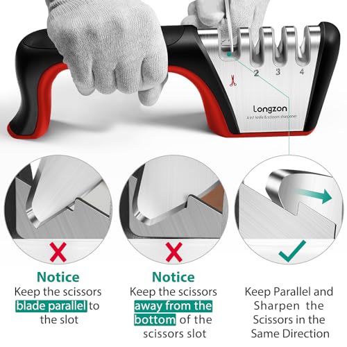 Longzon MPA-SAS-00049 4-In-1 Knife Sharpener [4 Stage] thumb #2