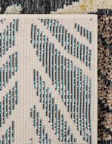 Tapete Rugs.com Casablanca 5x7 Gris Azul Marfil miniatura 5