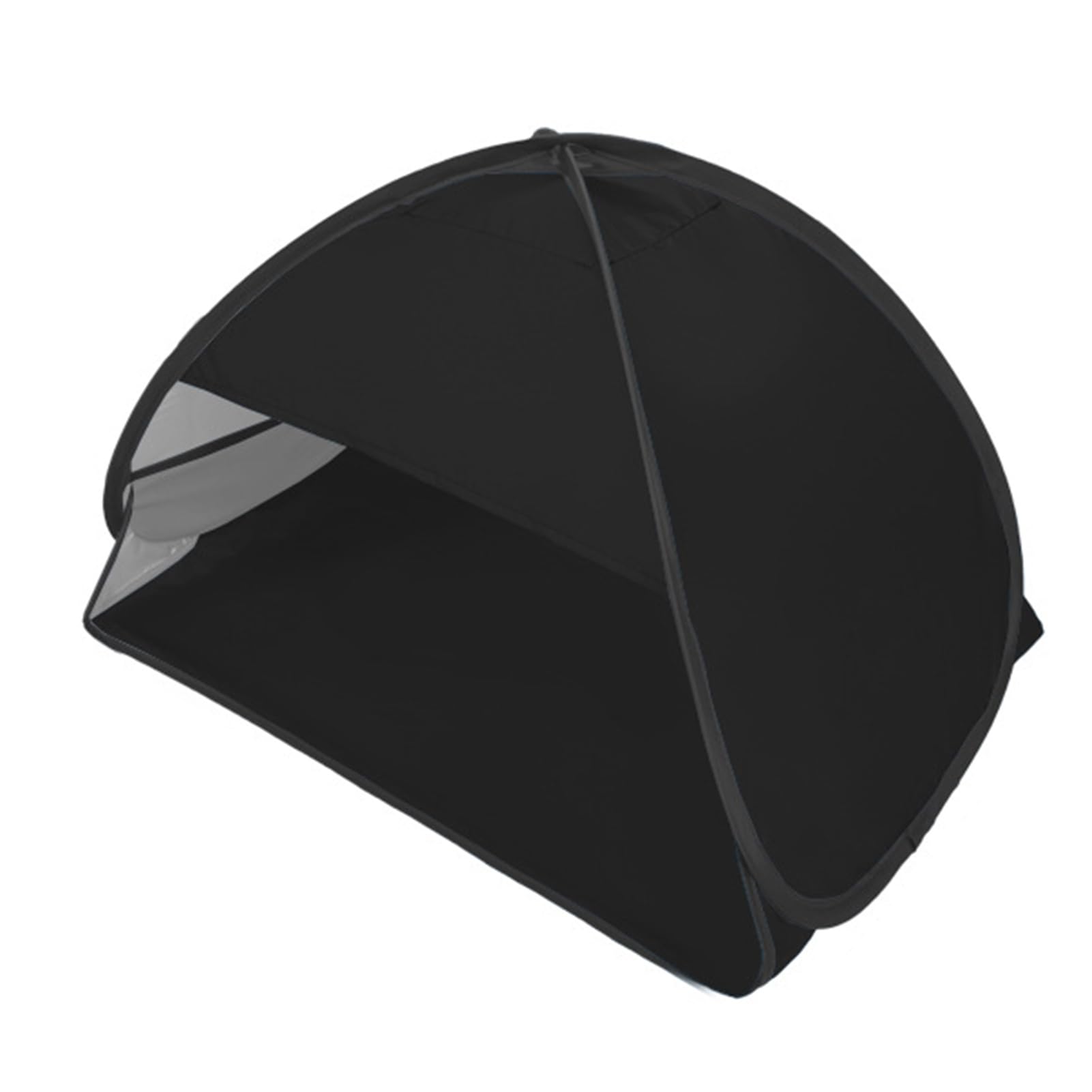 cesepei Automatic Pop Up Beach Sun Shelter Head Tent with UV Protection, Portable Face Shade Canopy and Phone Pocket, Foldable Shade Tent for Camping Picnic Black L