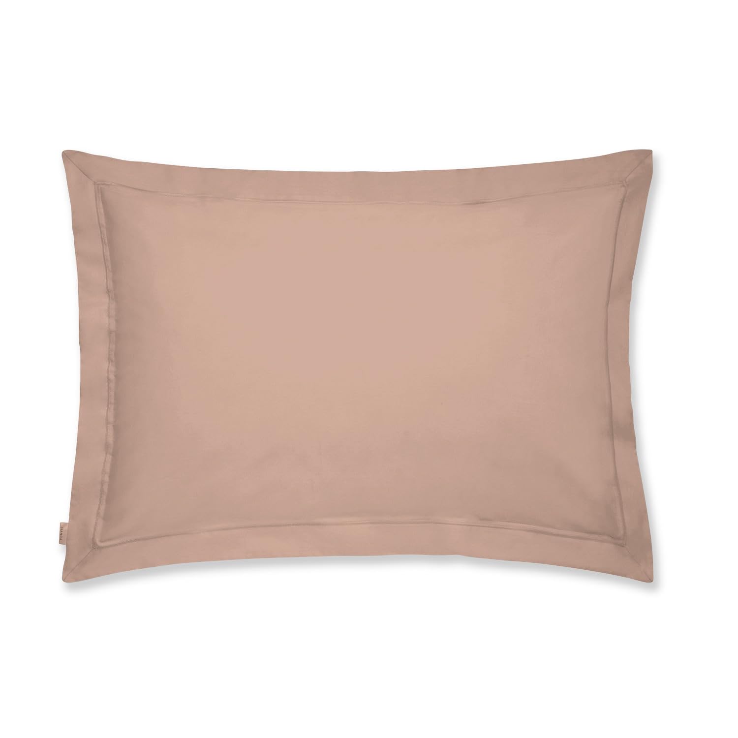Bianca Plain Dyed Cotton Percale Rose Tan 200TC Oxford Pillowcase 50 x 80 cm