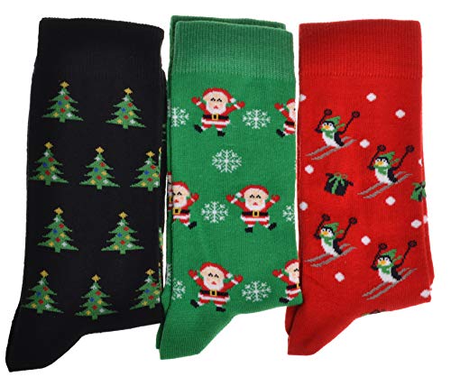 3 Pairs of Adults CHRISTMAS Socks Variety of sizes - Santa