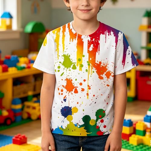 Image of LAIDIPAS Boys Girls 3D Graphic T-Shirt Short Sleeve Tops Tees 6-16 Years