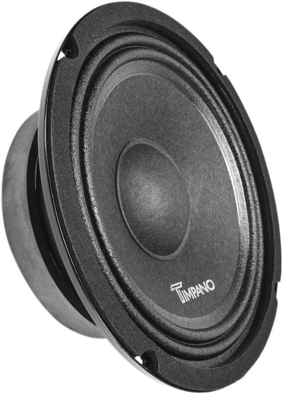 6.5 Inch Shallow Car Speaker 600 Watts TPT-MB6-4 Slim Shallow Profile 4 Ohm, PRO Midbass Car Audio Loudspeaker Compact for Doors (Single)