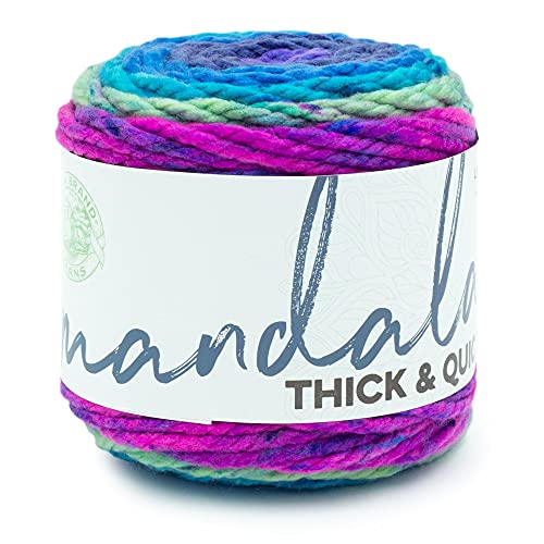 Image of Lion Brand Yarn, Mandala Thick & Quick Bulky Yarn, Vortex, 1 Cake | Variegated Super Bulky Acrylic Knit & Crochet Fiber, Baby Projects, Chunky Blankets, Colorful Hats, Scarves