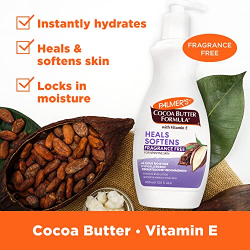 Palmer's Cocoa Butter Formula Fragrance Free Body Lotion, 13.5 Ounce (Pack of 2) - image 2