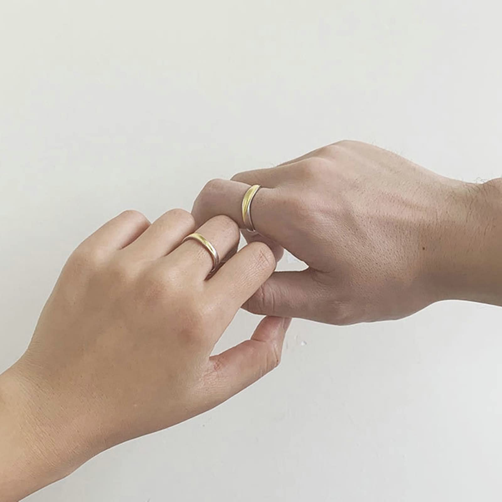 Schlichter Verlobungsring, EIN Versprechensring, Blattgold, Silber, Sterlingsilber, kleine Geschenksets für Frauen