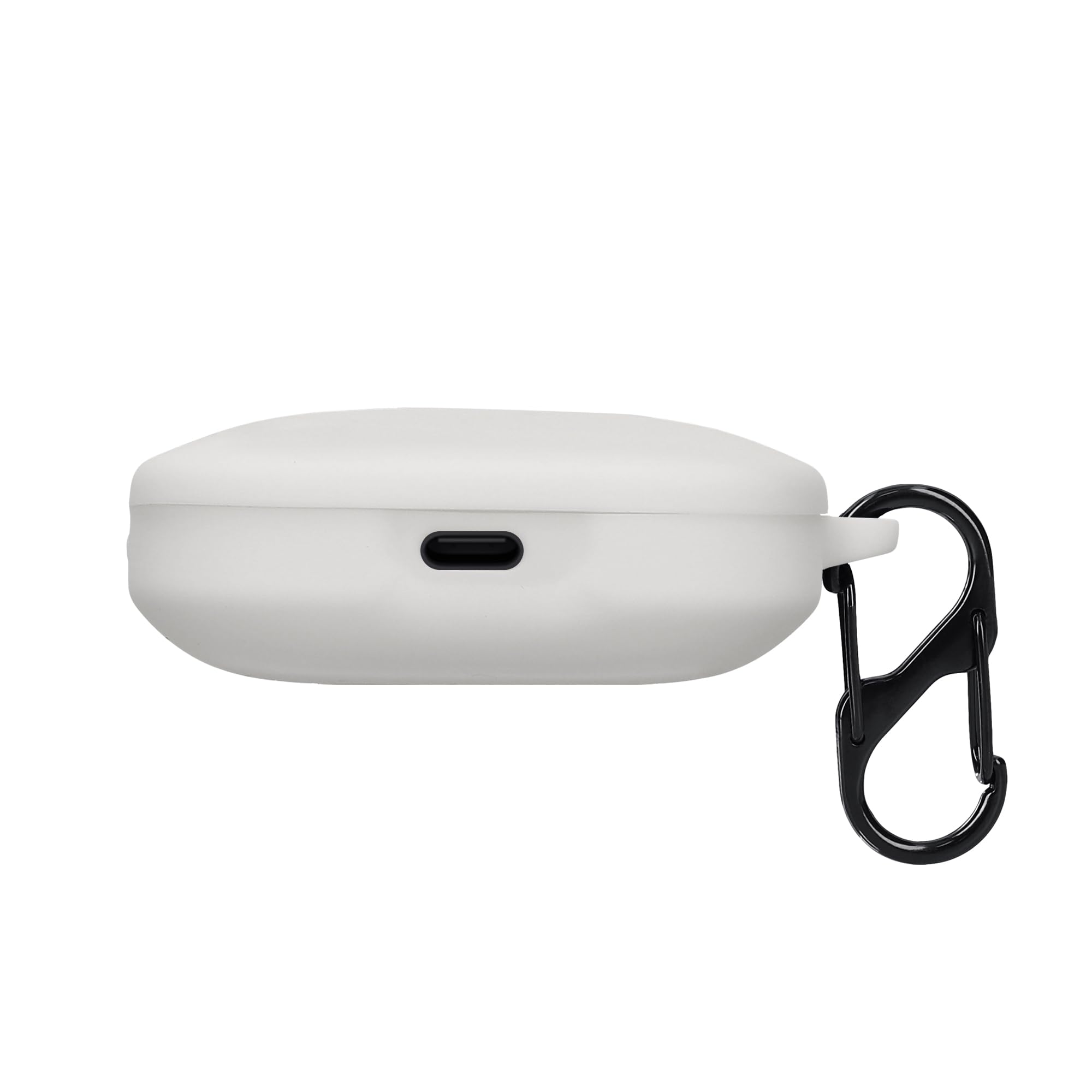 kwmobile Silicone Cover Compatible with Xiaomi Redmi Buds 5 - Case Cover Stick-On Skin with Clip - White