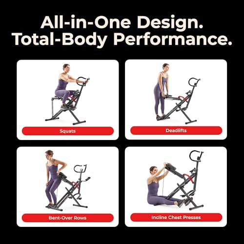 Sunny Health & Fitness Smart Heavy-Duty Row-N-Ride, Full-Body Squat Assist - image 6