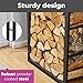 Neo Large Black Firewood Log Rack Storage 150x40x25cm Holder Metal Shelf Stand Tall Steel