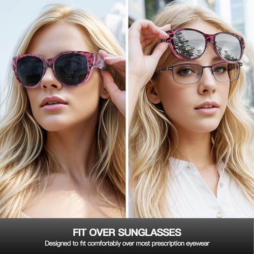 Xfeel Sunglasses Over Glasses for Women Polarized Trendy Shades Over Prescription Glasses Sun Glasses2