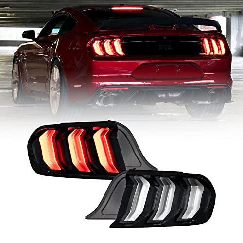 Form Lighting Sequential Led Tail Lights Compatible With Ford Mustang 2015-2023 (Pair), Smoked #TOP1