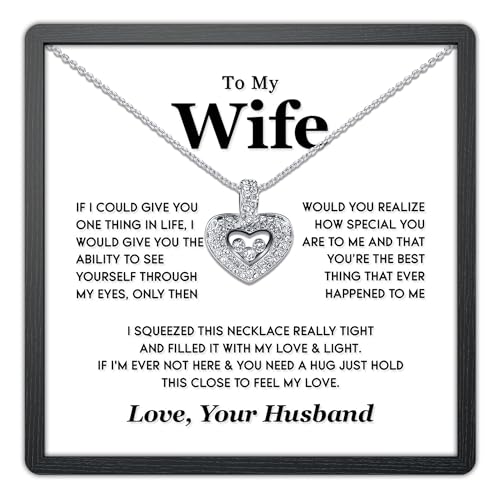 TRYNDI To My Wife Necklace from Husband - Soulmate, Girlfriend, Fiance Gift for Anniversary, Birthday, Christmas, Valentine's Day, Mother's Day - Romantic Wife Christmas Gift ideas