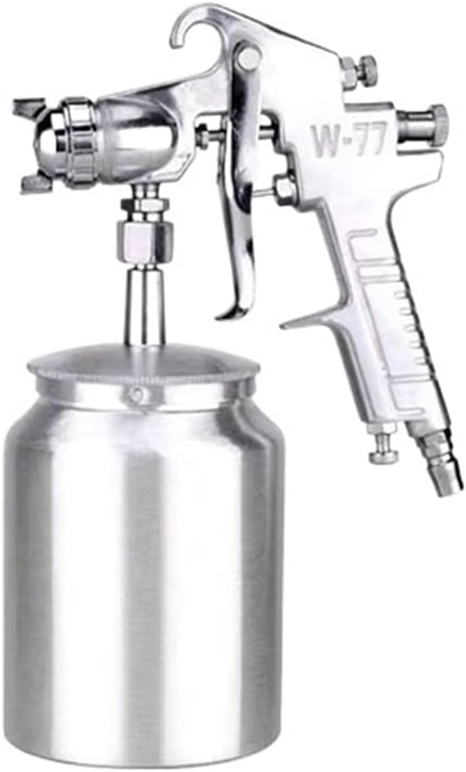 1.3/1.5/1.8/2.0/2.5/3.0/3.5/4.0mm Caliber Nozzle, 400ML Capacity Pneumatic Spray, Suitable for Industrial Spray Maintenance,(Gray)