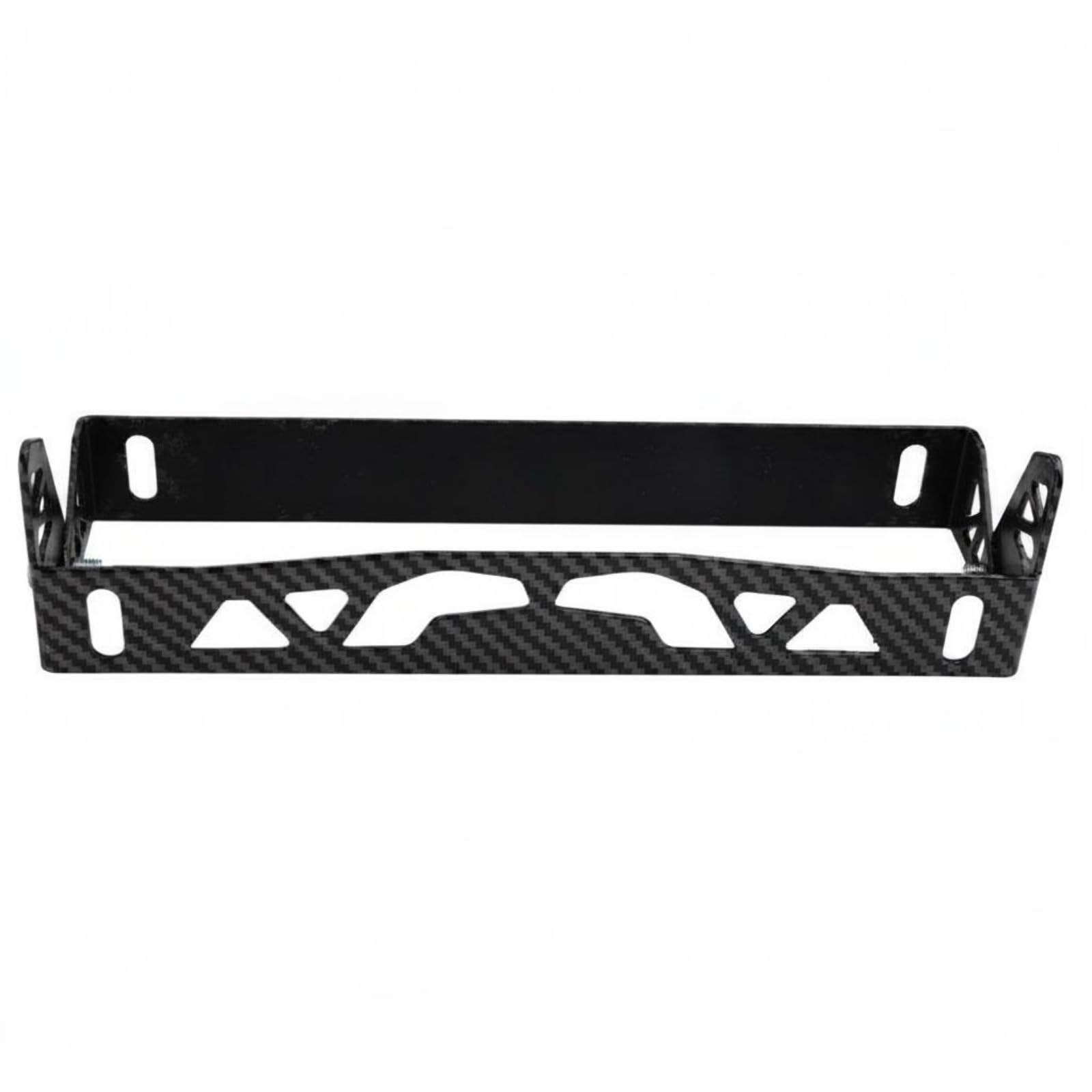 Cutout Brackets Adjustable License Plate Frame Mounting Holes Tilting License Plate Frame Rigid Vehicle Accessory Slim, Carbon Fiber-image-7