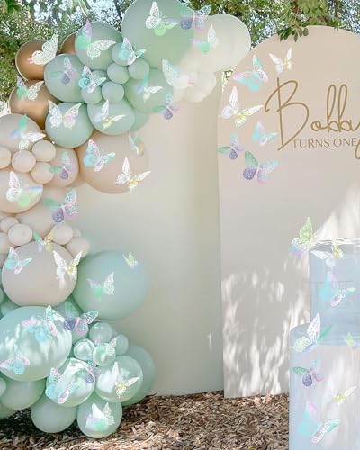 Image of 72Pcs 3D Butterfly Wall Decor, Laser Butterfly Decorations, 4 Styles 3 Sizes Removable Butterflies Room Decor Butterflies Wall Stickers for Birthday Party Garden Tea Cake Flower Decorations