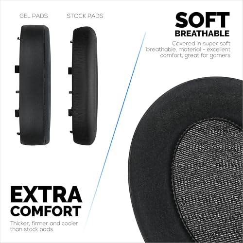 Almohadillas híbridas para auriculares Sony WH-XB910N, gel refrescante, tela súper suave, cuero PU y espuma viscoelástica más gruesa para mayor comodidad, por Brainwavz miniatura 4