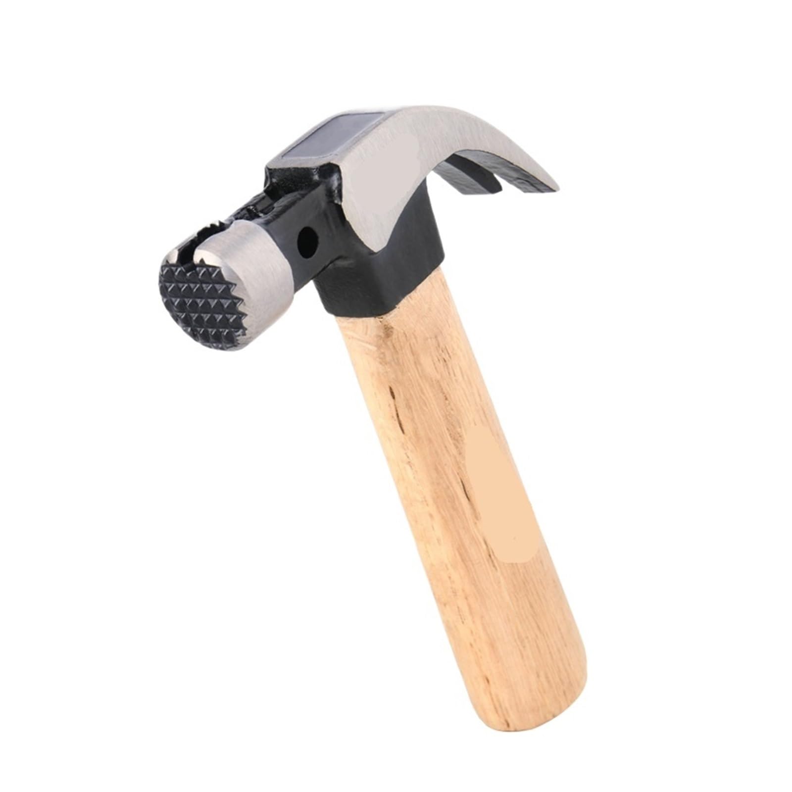 Mini martillo de garra, herramienta magnética for carpintería con mango madera 10oz(10OZ Pockmarked)